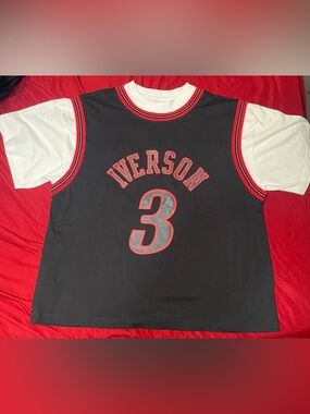 Mitchell & Ness Allen Iverson #3 Philadelphia 76ers T-Shirt Jersey Large NWOT